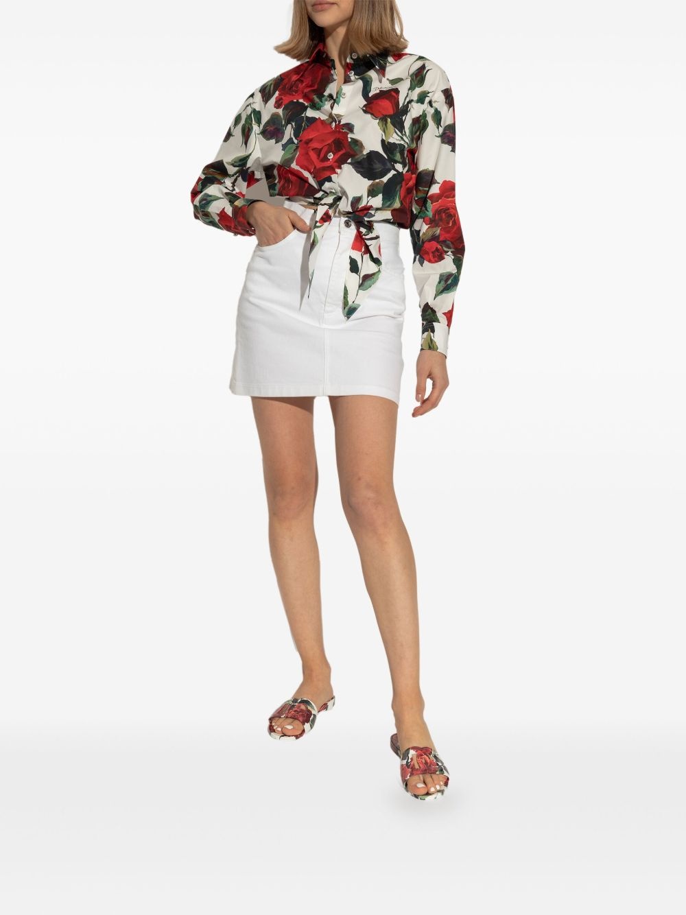 Dolce & Gabbana floral-print slides - 3