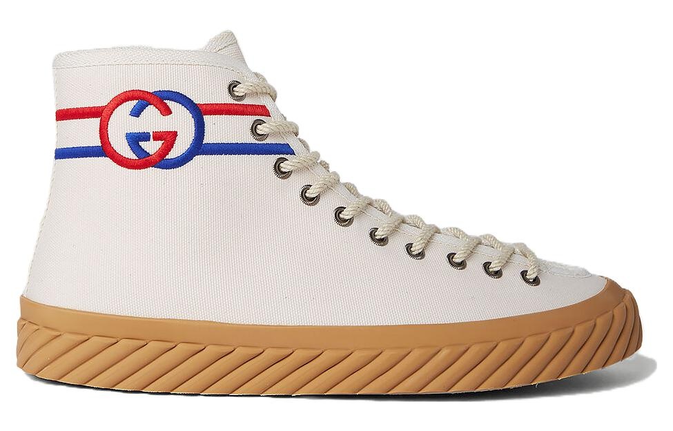 Gucci Interlock G High-Top Sneakers 'White Red Blue' 703033-9ARZ0-9097 - 2