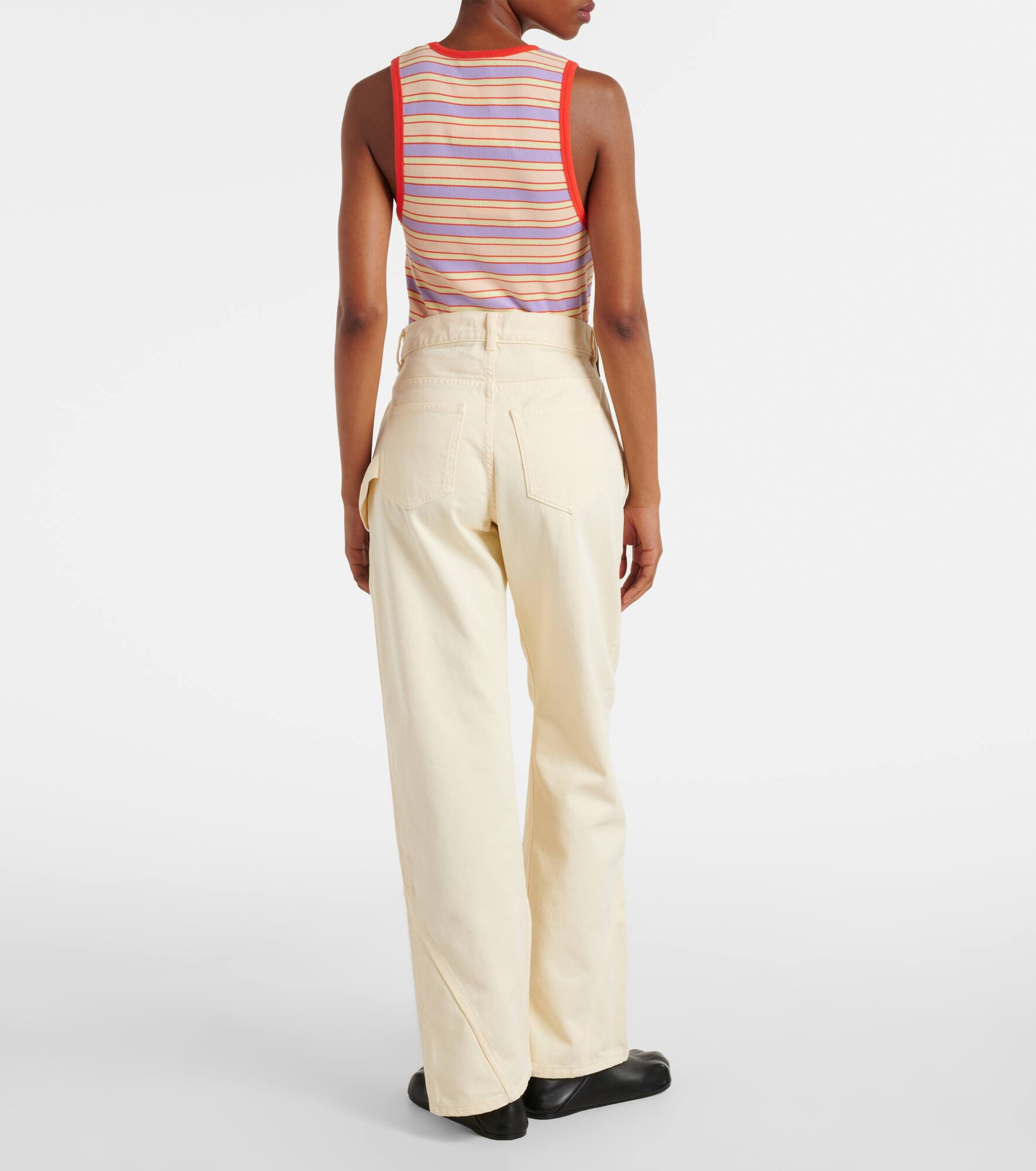 Twisted low-rise wide-leg jeans - 3