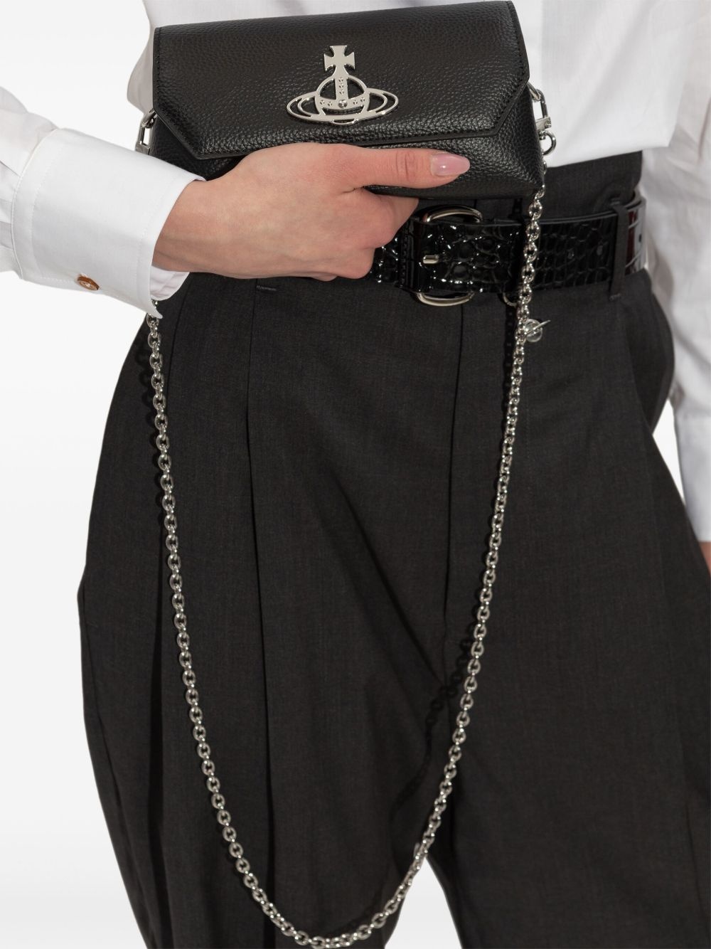 Orb-plaque clutch bag - 2