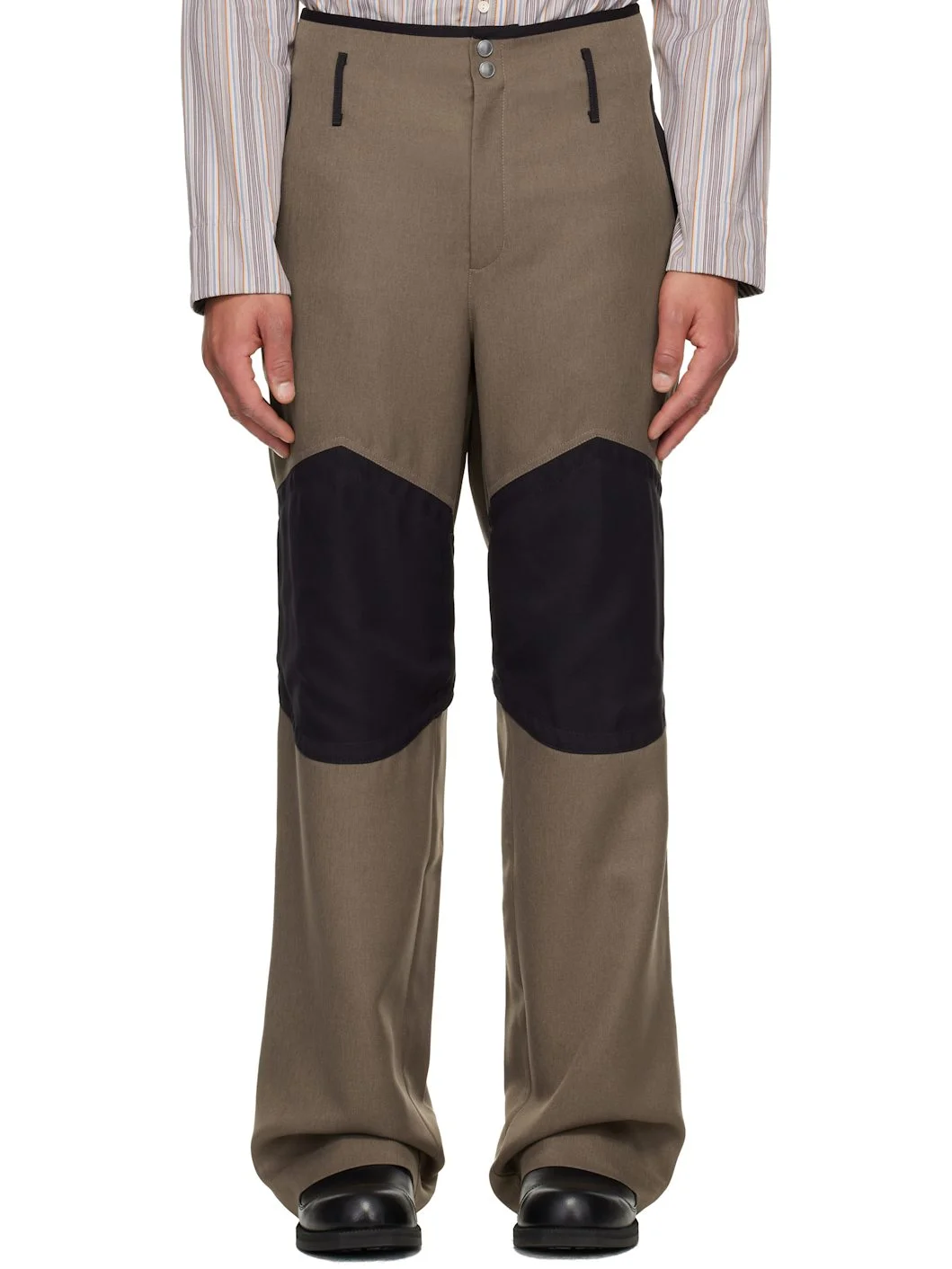 Brown & Black Orvos Trousers - 1