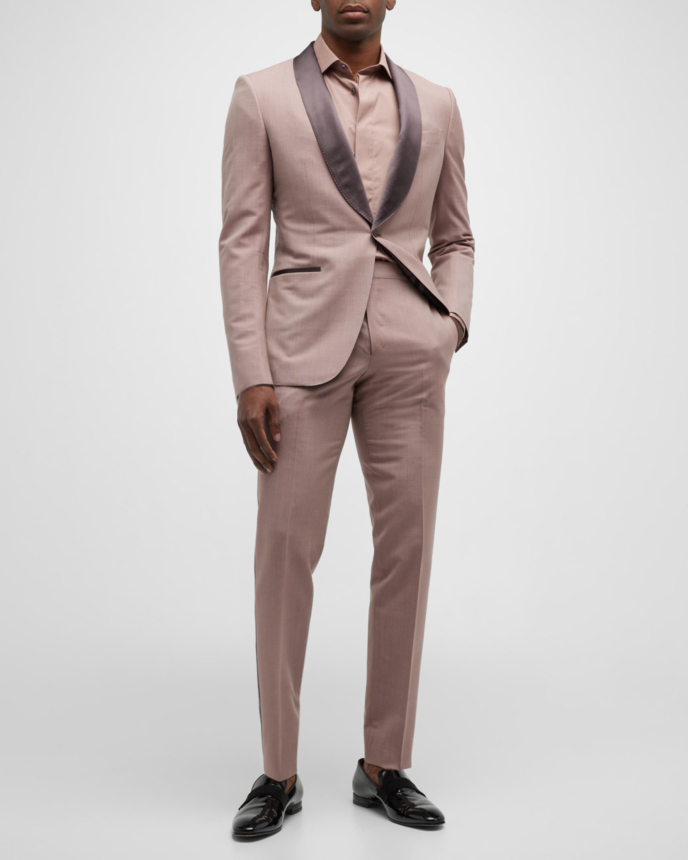 Men's Silk-Wool Shawl Evening Suit - 1
