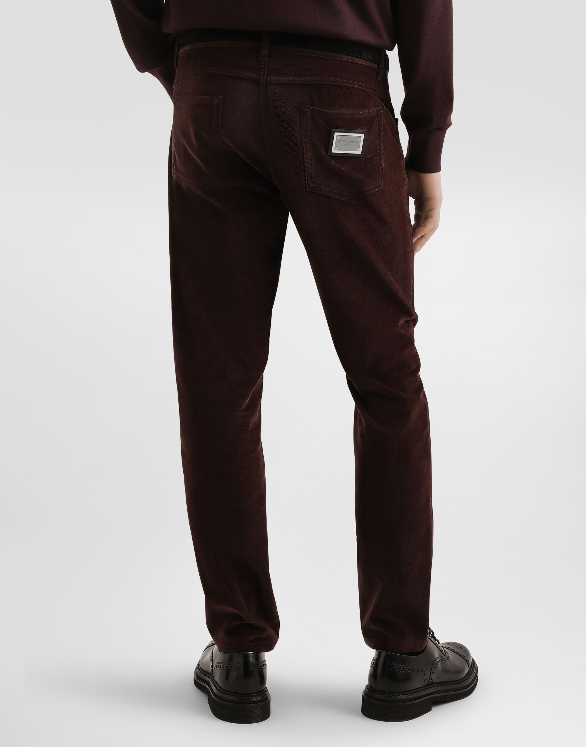 Cotton and cashmere regular trousers - 5