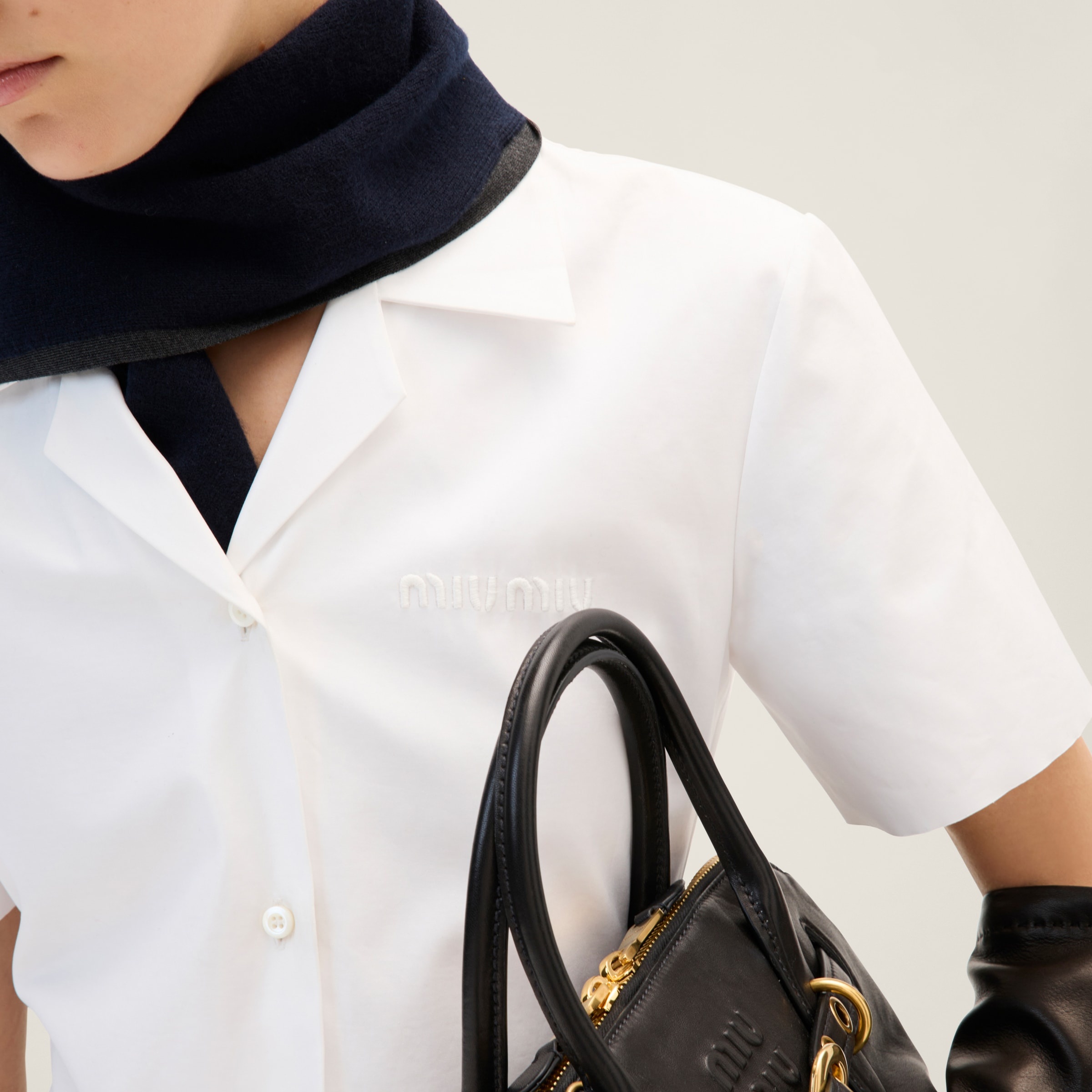 Poplin and jersey dress - 4
