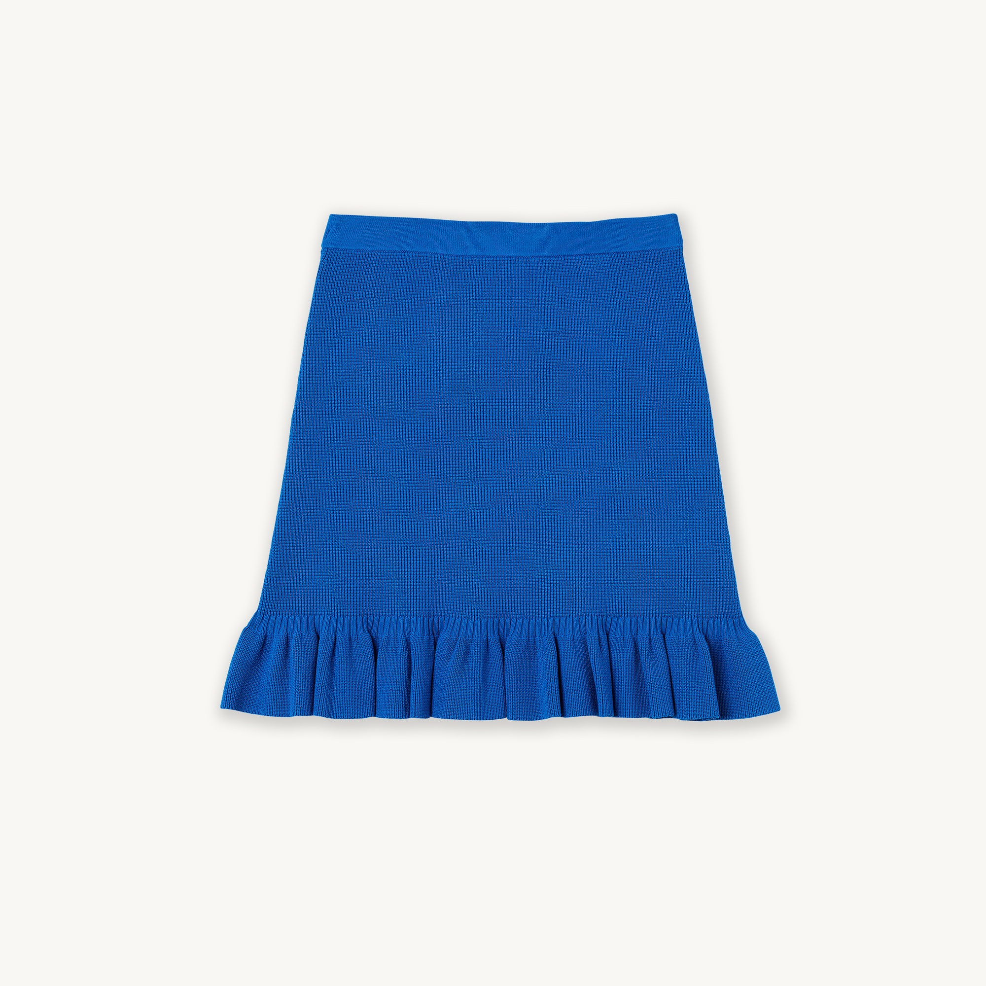 Short waffle knit skirt - 1