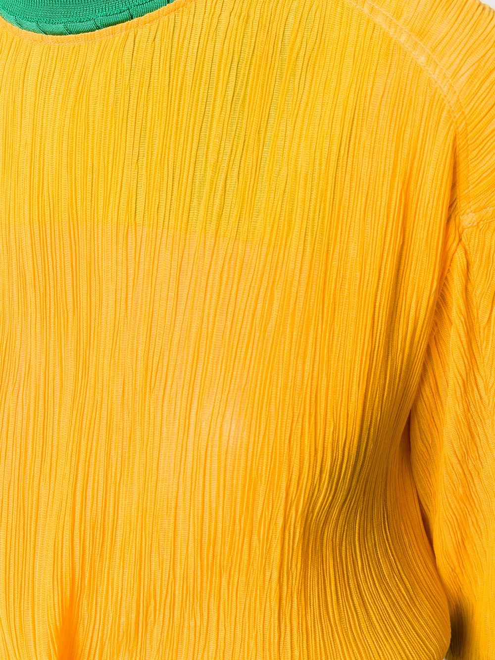 micro-pleated T-shirt - 5