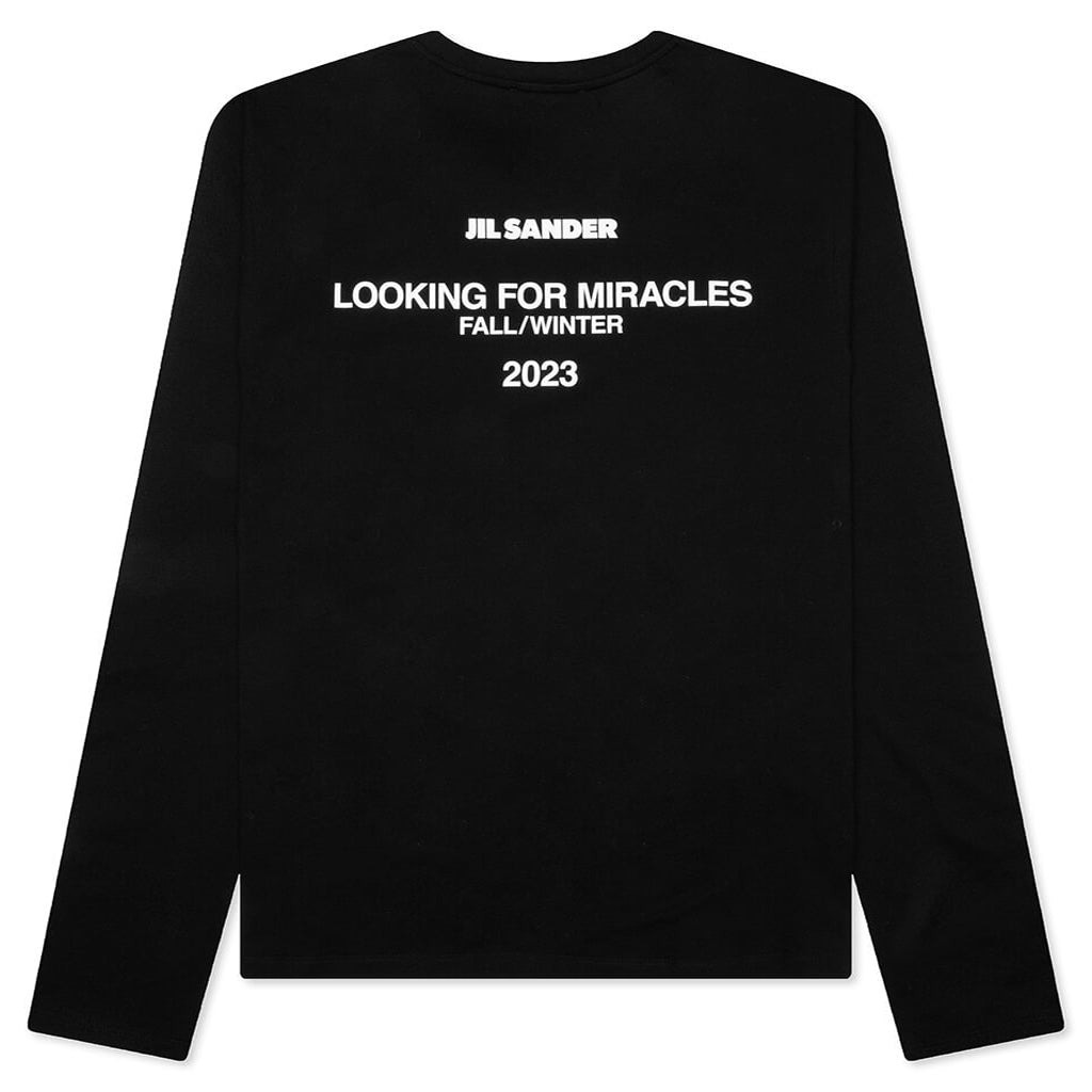 LAYERED SWEATER WITH T-SHIRT - BLACK - 2