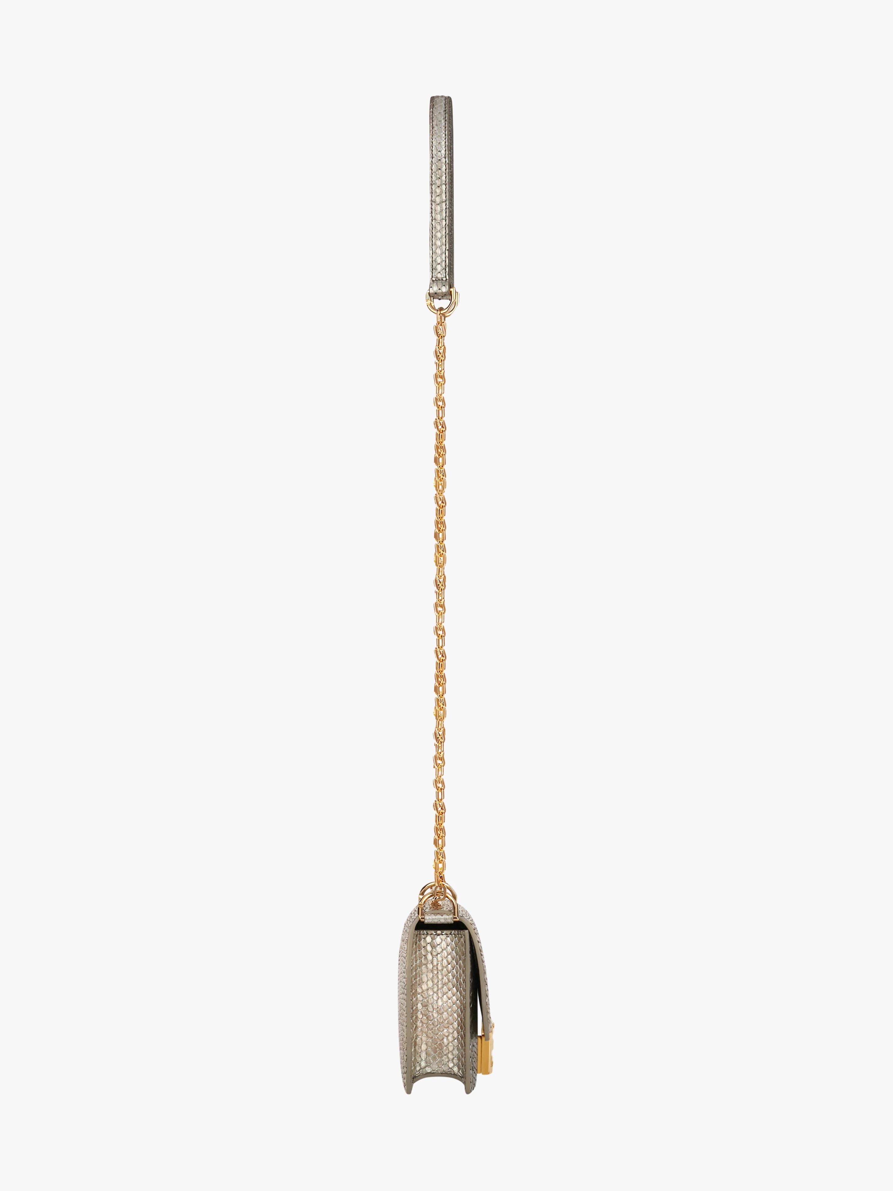 SMALL 4G BAG IN IRIDESCENT PYTHON WITH CHAIN - 4