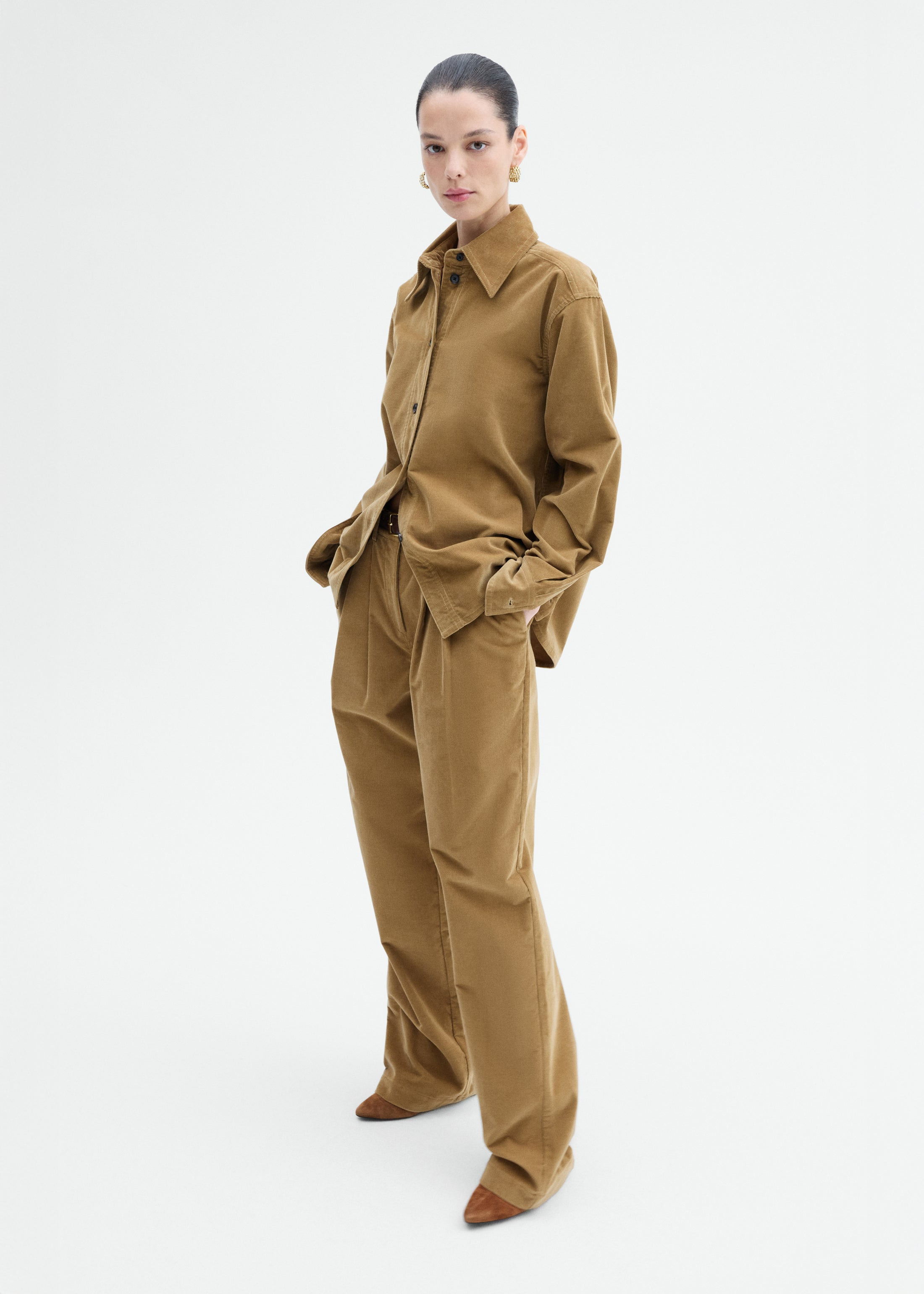 Corduroy Wide Leg Pant - 3