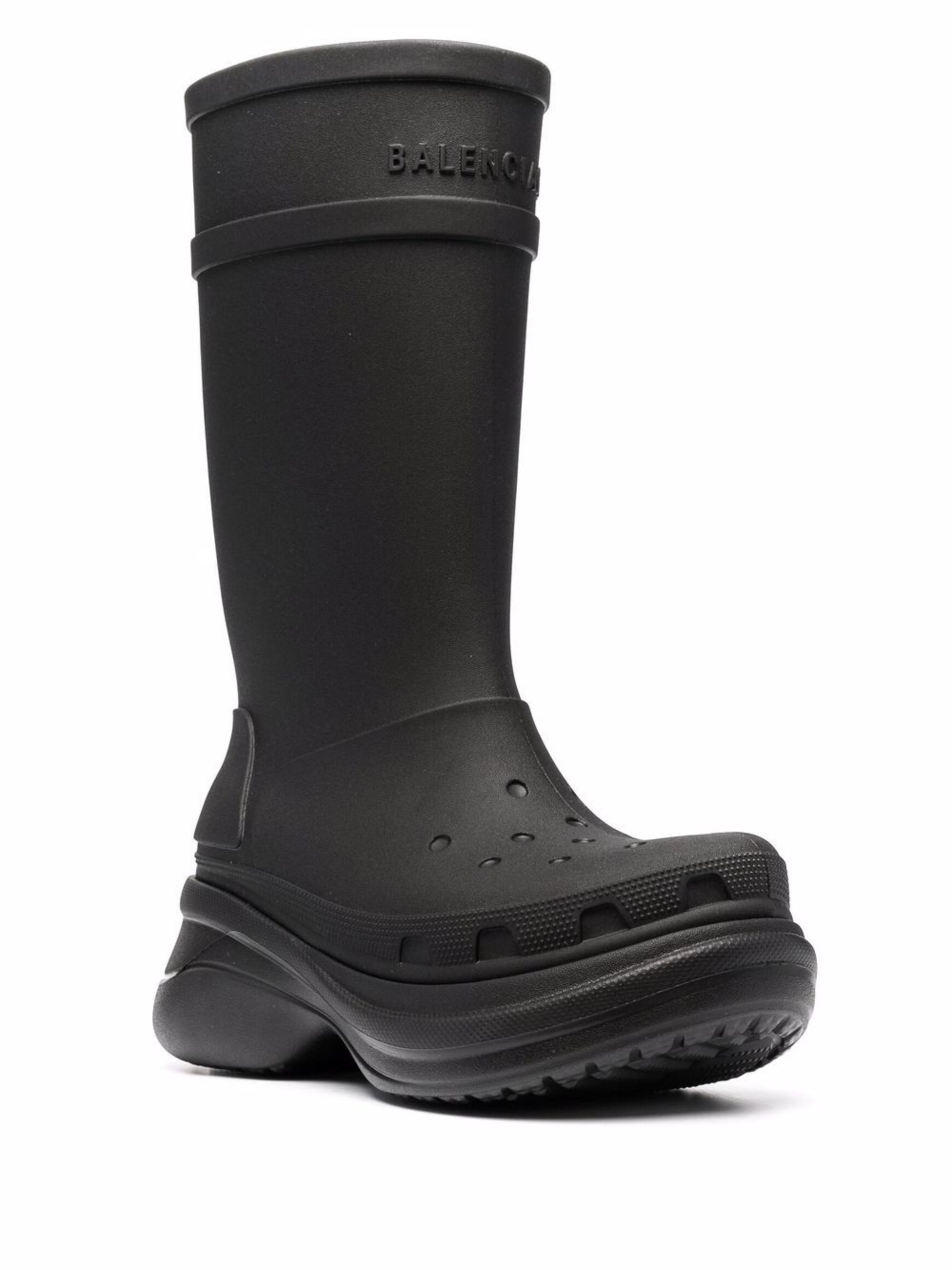 X Crocs Black Rain Boots - 2