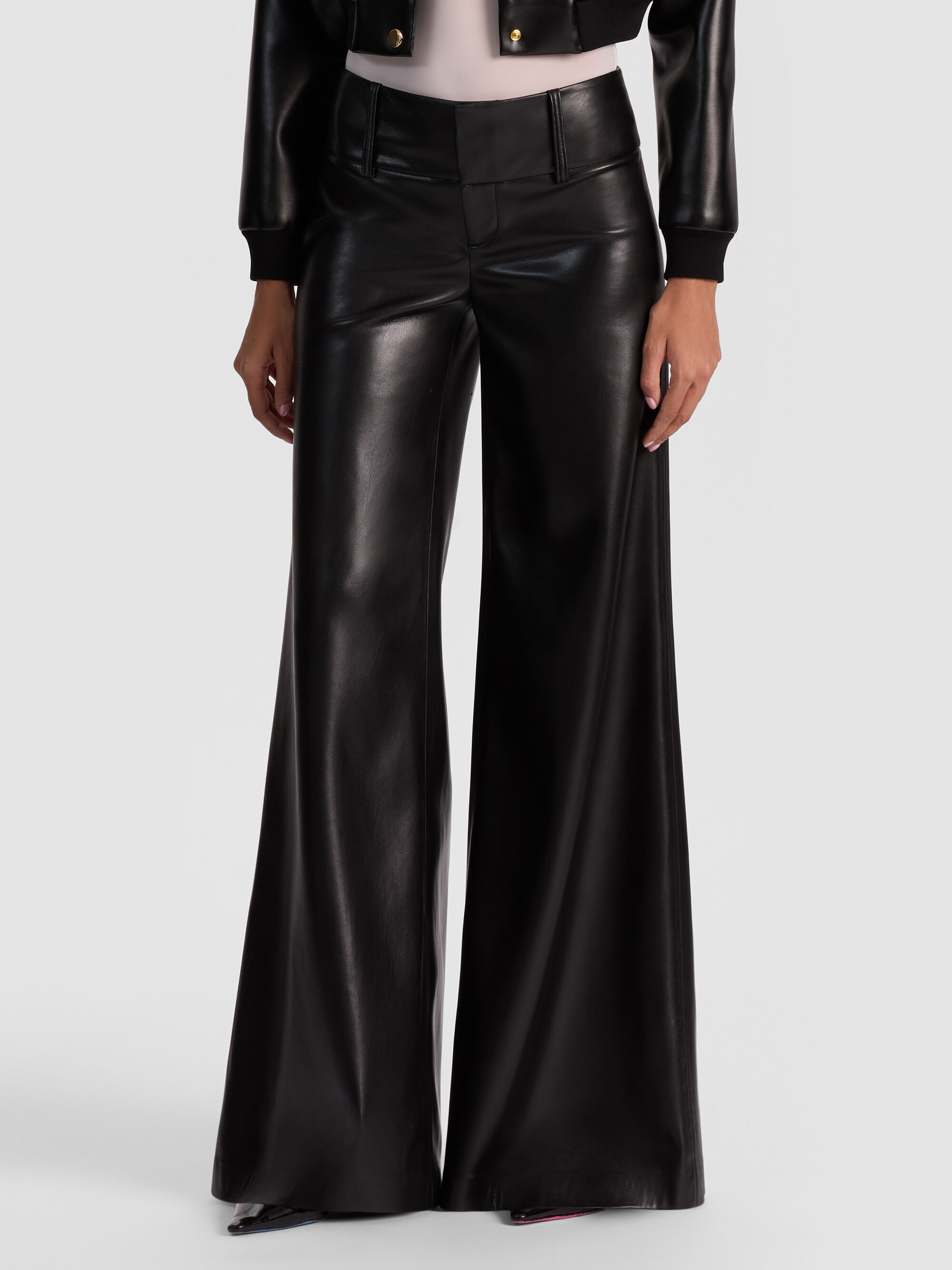 OLIVIA VEGAN WIDE LEG PANT - 2