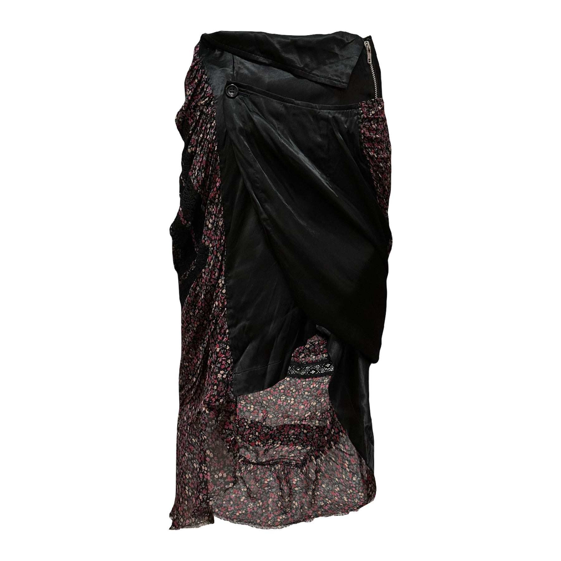 JUNYA WATANABE Fall Winter 2007 Floral Asymmetric Long Skirt - 2
