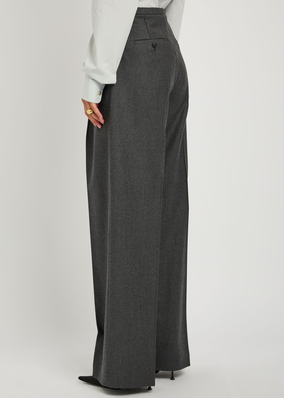 Rohe Drawstring Wide-leg Wool Trousers - 3
