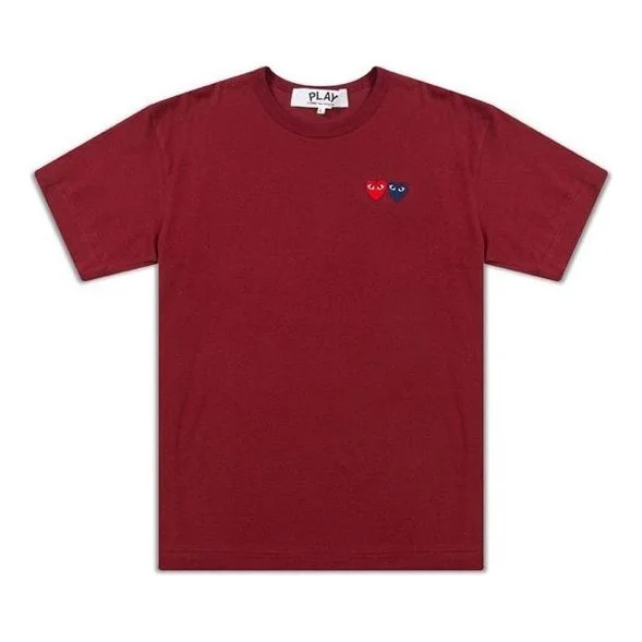 COMME des GARCONS PLAY Double Hearts T-Shirt 'Burgundy' AZ-T226-051-4 - 1
