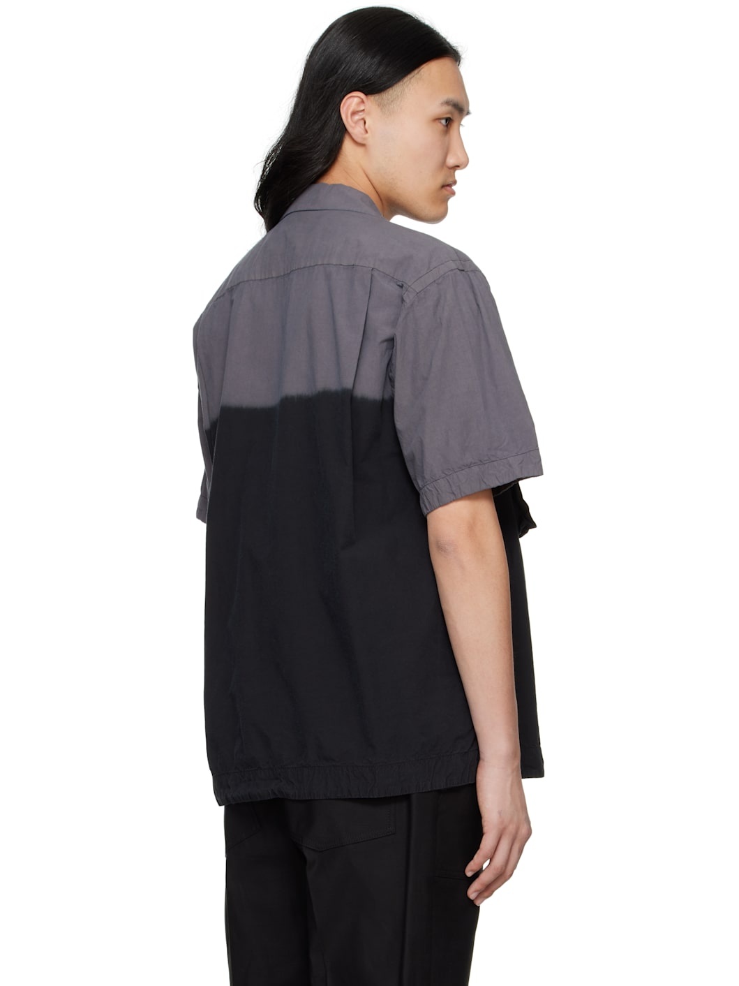 Black & Gray Garment Dye Shirt - 3