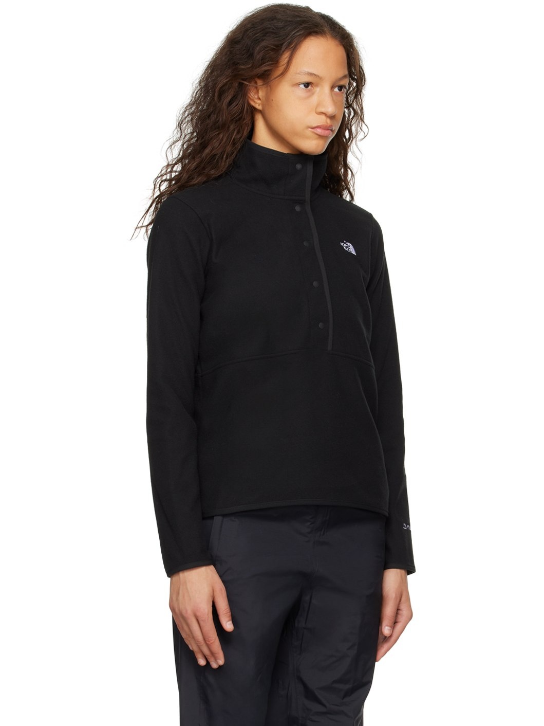 Black Alpine Half-Snap Jacket - 2