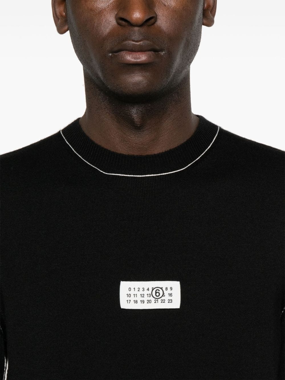 numbers-motif fine-knit jumper - 5