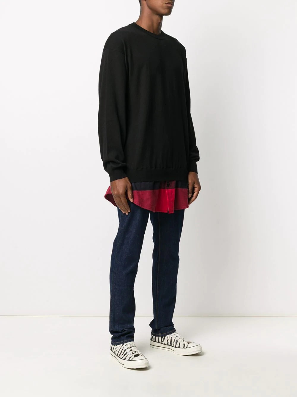 plaid hem jumper - 3