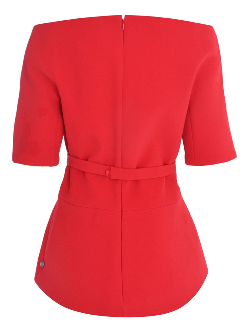 Safiyaa Lyddie V-neck belted blouse outlook