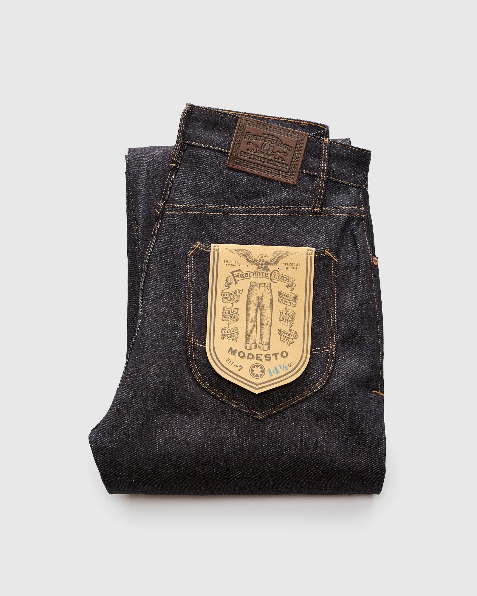 "Kaihara Modesto" 14.5oz Selvedge Denim - Wide Straight Fit - 1