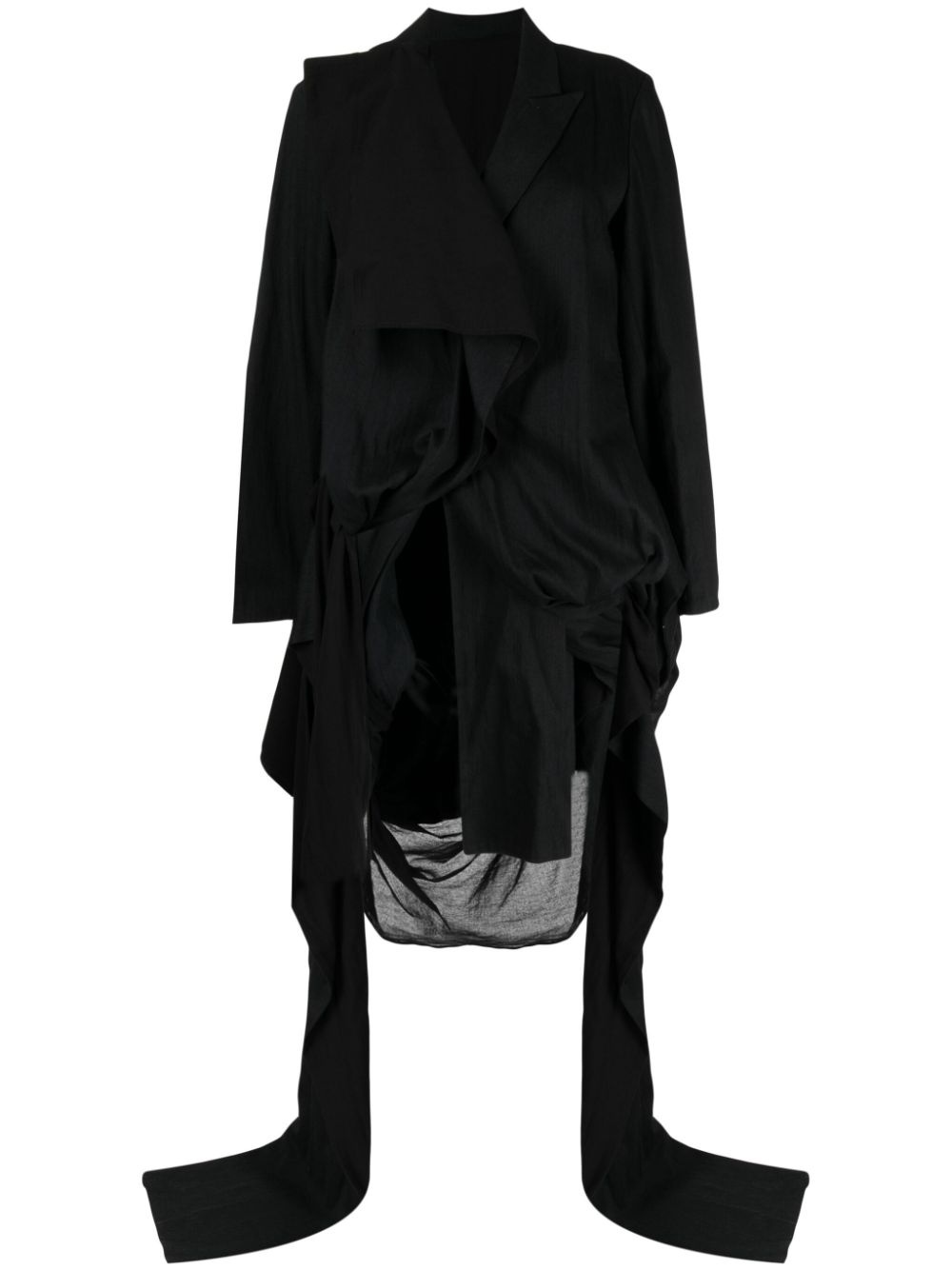 asymmetric-design peak-lapels blazer - 1