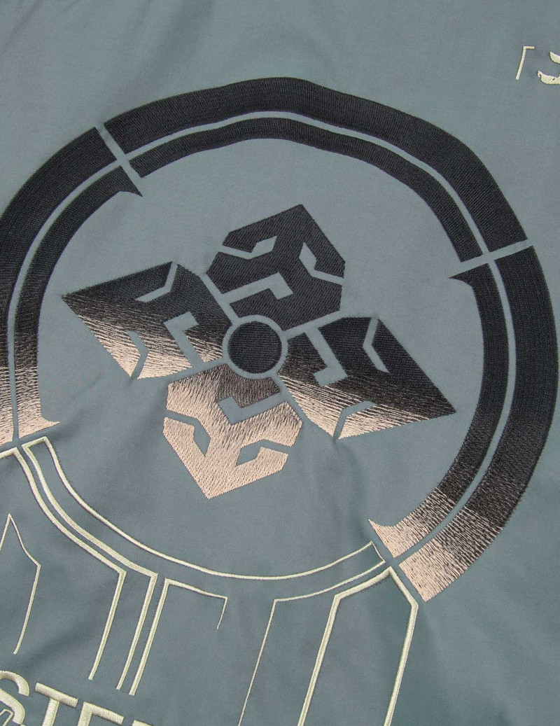 Gradient Kamon Embroidery Bomber Jacket 7