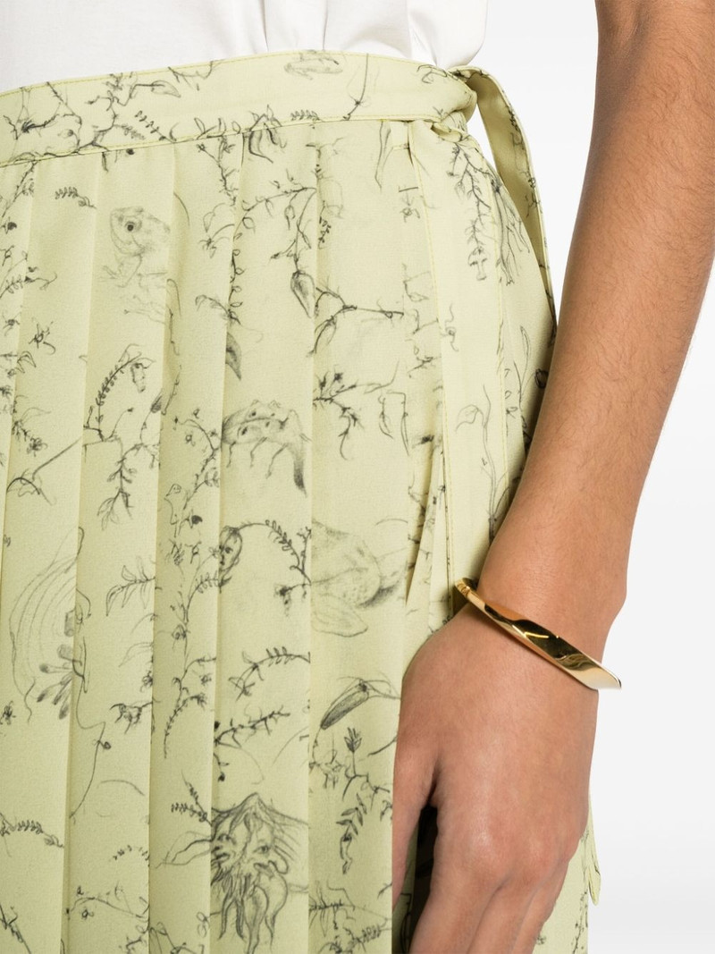 graphic-print pleated skirt 5