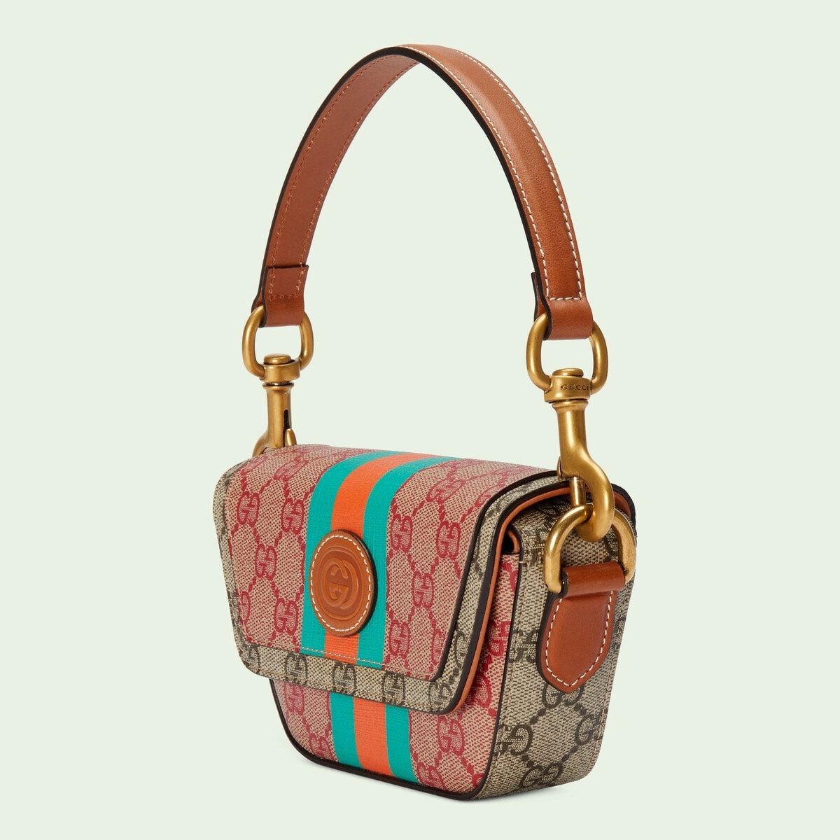 GG top handle mini bag with Web - 2