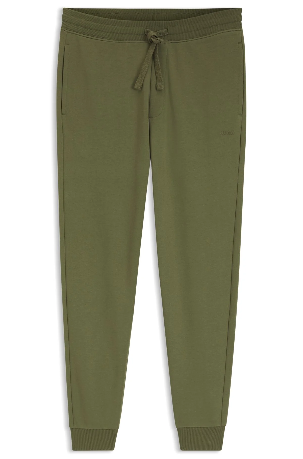COTTON CASUAL PANTS WITH ELASTICIZED CUFFS - 1
