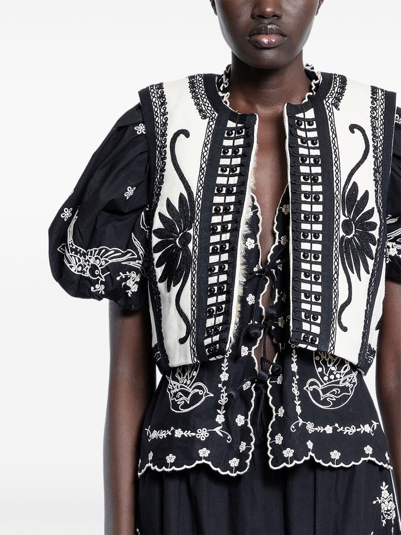 Sea geometric-pattern waistcoat outlook