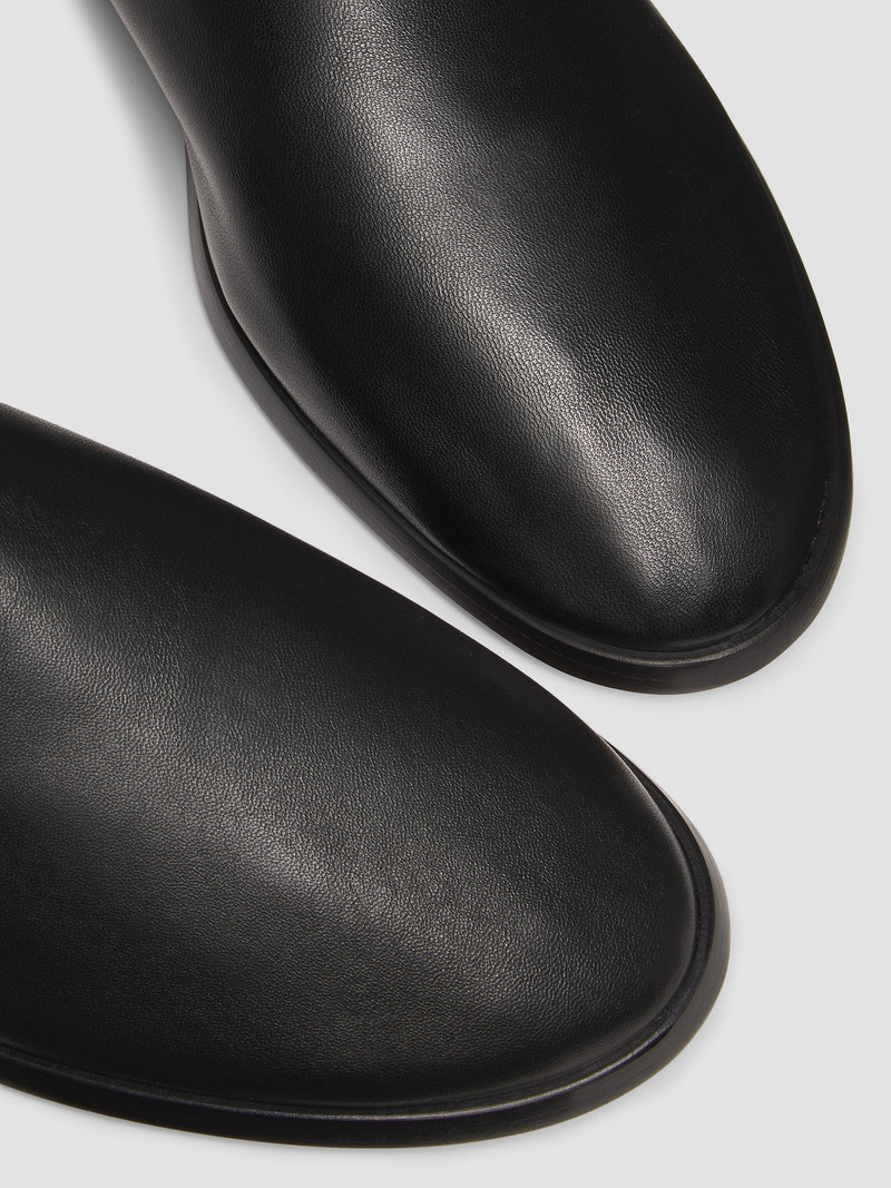 Men's Leather Mule Loafers - Black 6