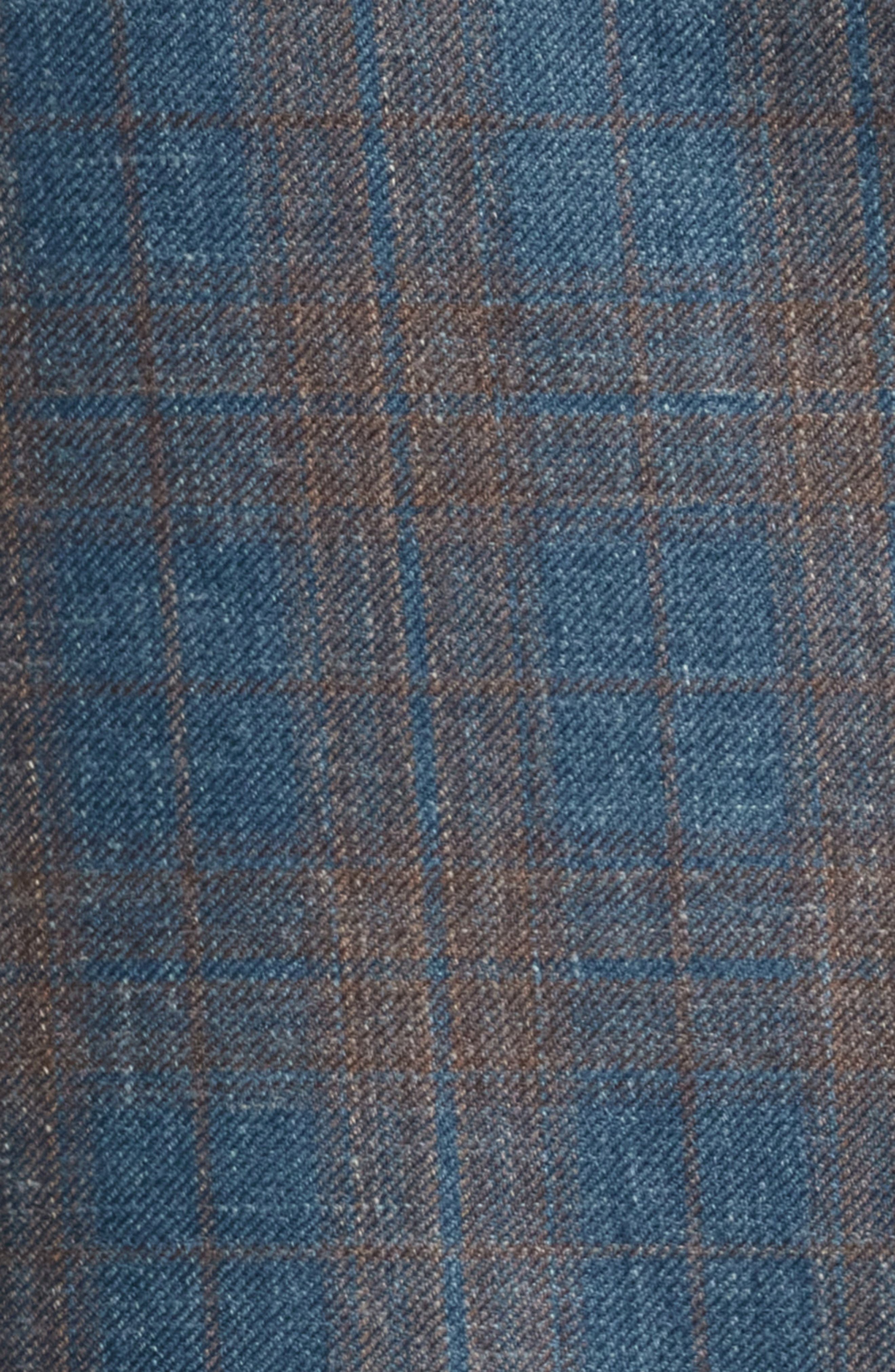 Canali Kei Trim Fit Plaid Wool Sport Coat in Teal at Nordstrom - 5