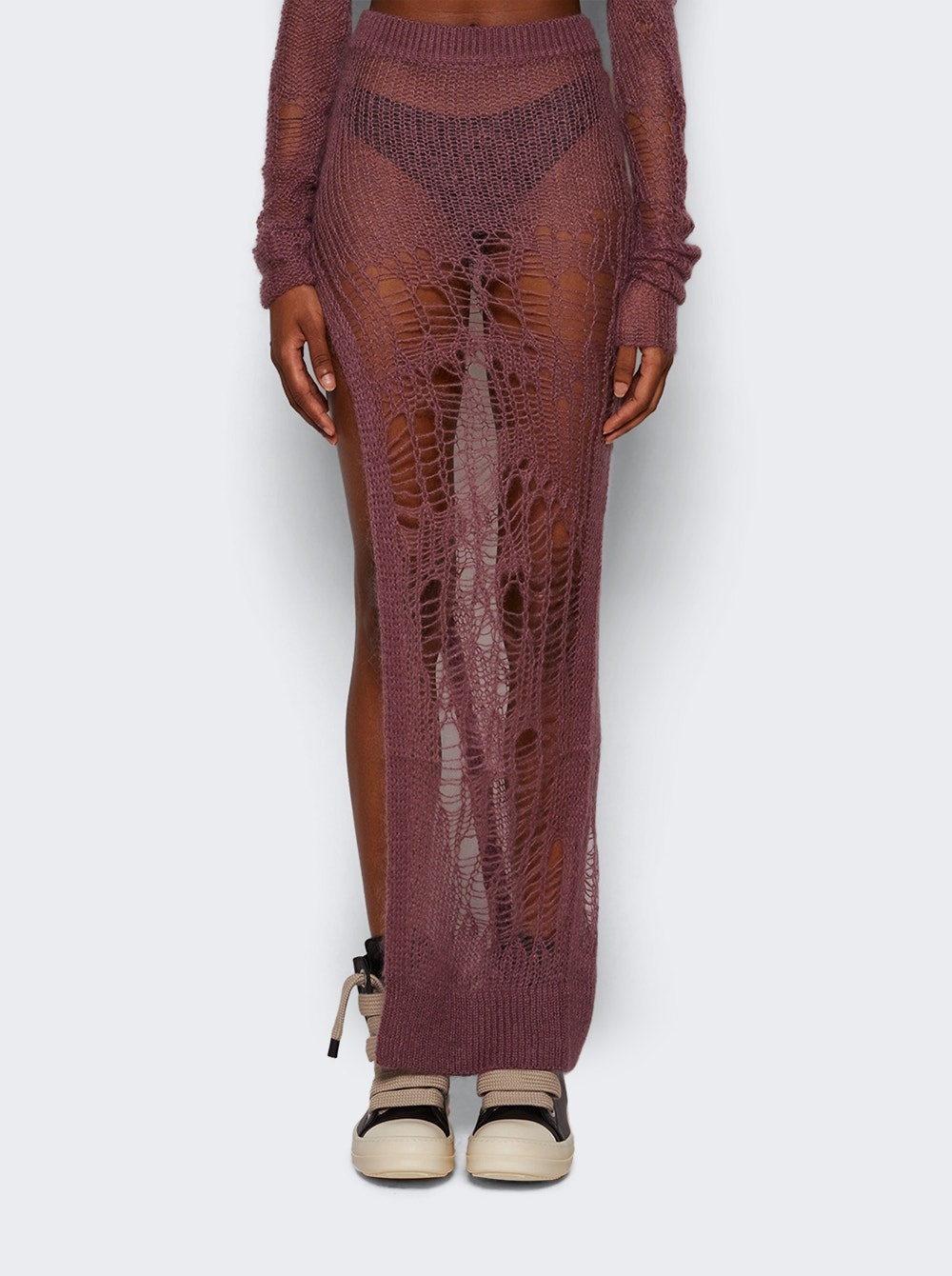 Spider Distressed Maxi Skirt Thulian - 3