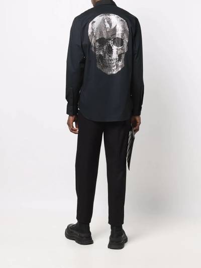 PHILIPP PLEIN crystal skull long sleeved shirt outlook