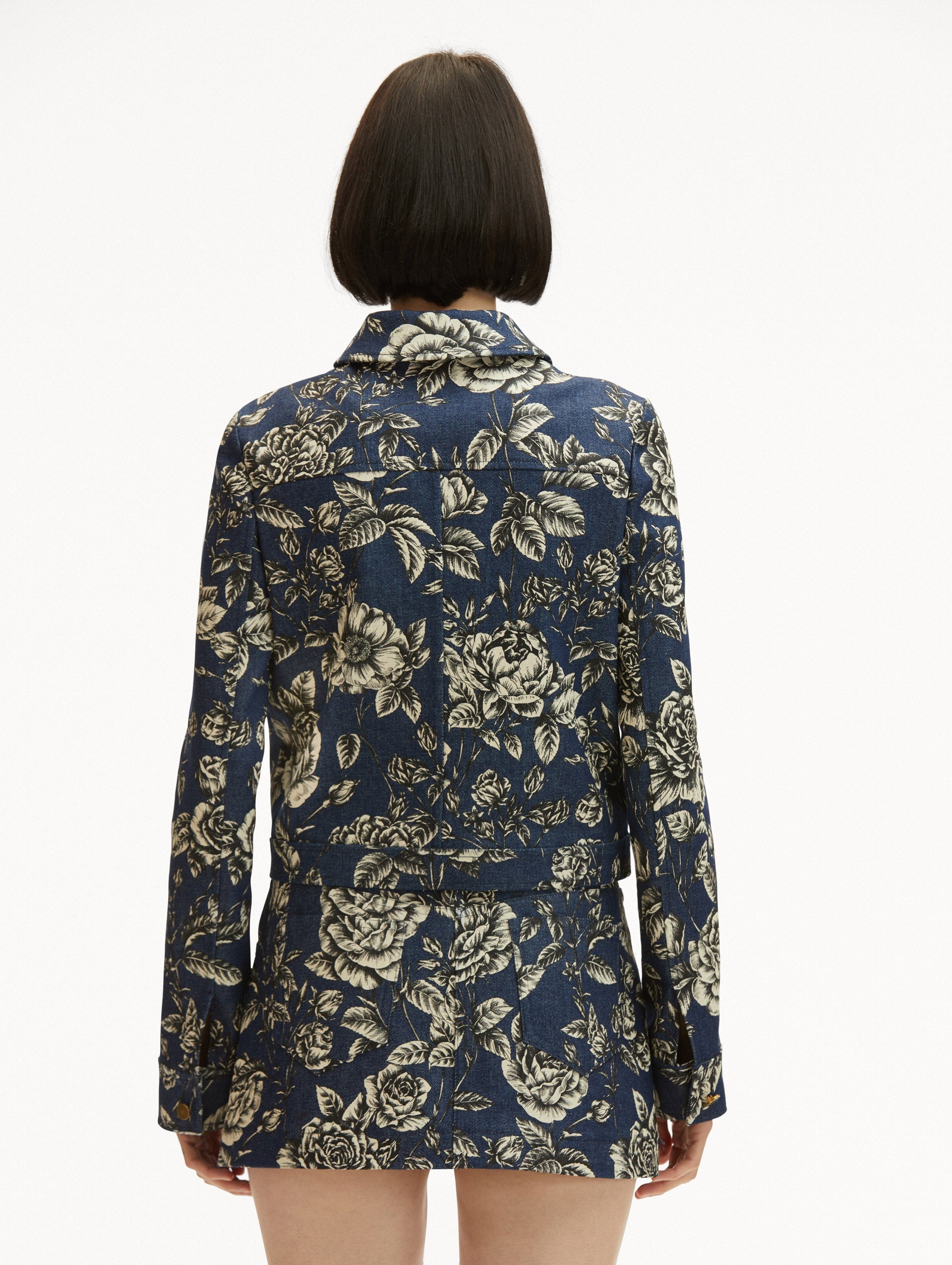 ROSE PRINTED DENIM JACKET - 4