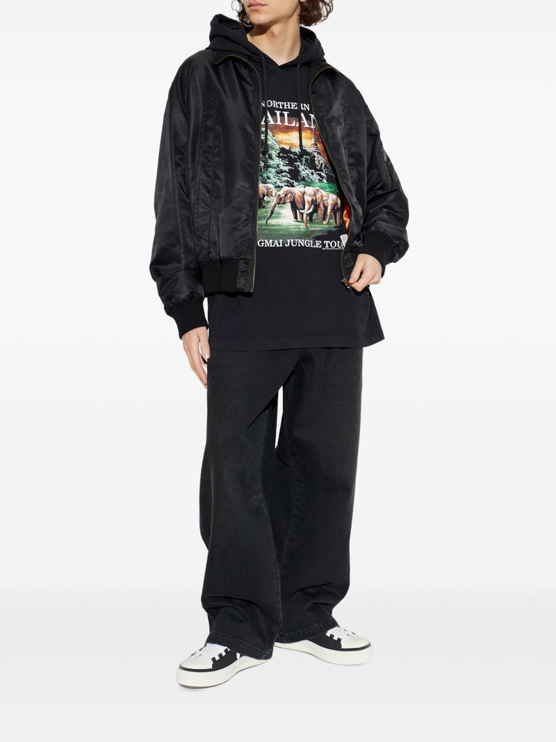 VETEMENTS printed hooded hoodie outlook