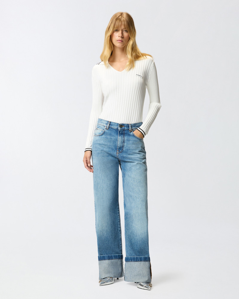 PINKO WIDE-LEG VINTAGE DENIM JEANS outlook