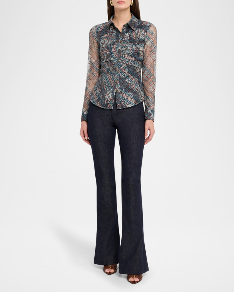 RAMY BROOK Plaid Hamilton Button-Front Blouse outlook