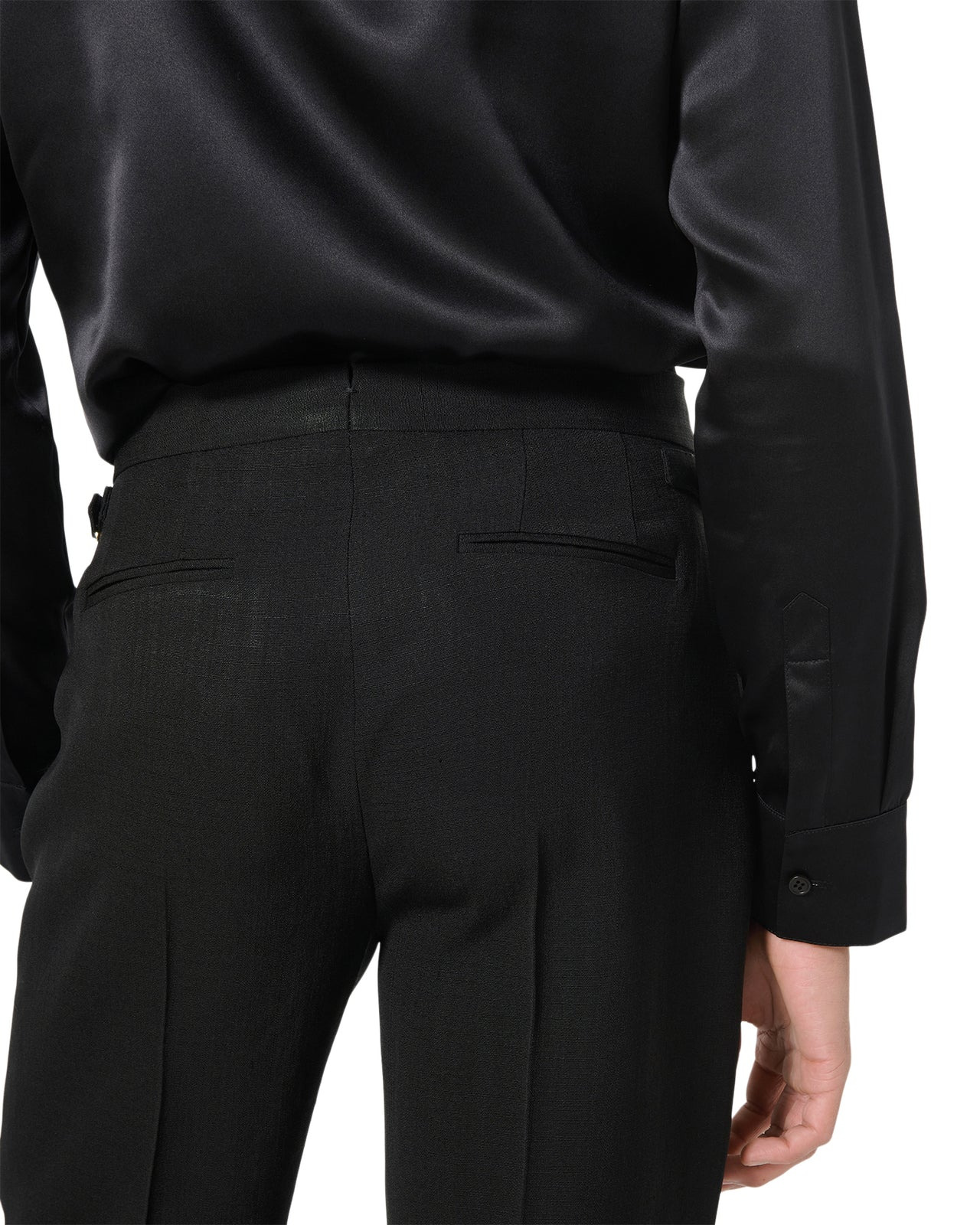 Straight Leg Silk Trousers - 5
