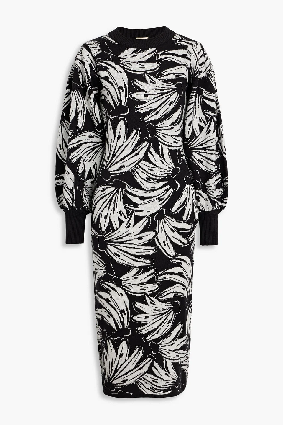 Jacquard-knit midi dress - 1