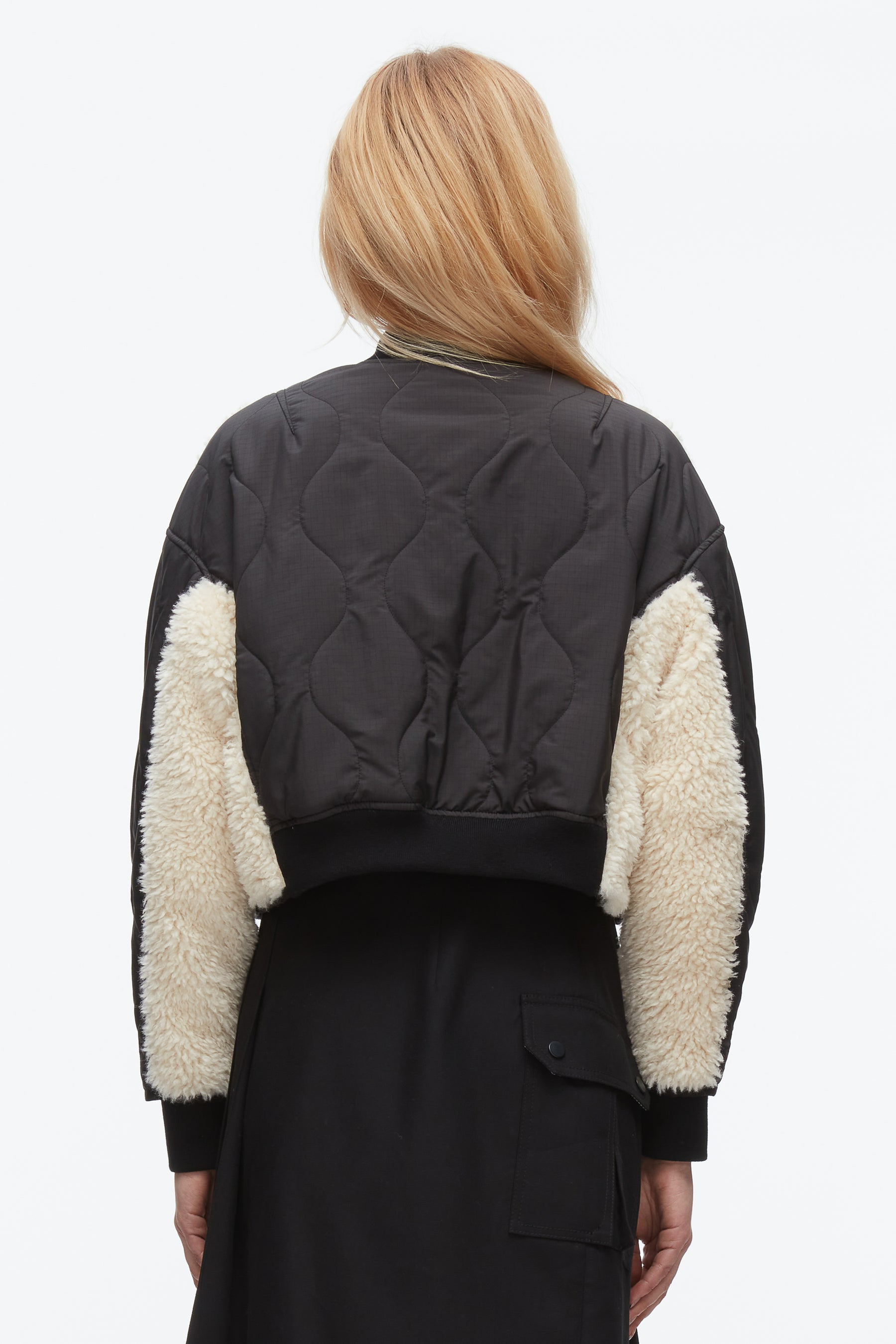 Cropped Sherpa Combo Bomber - 5