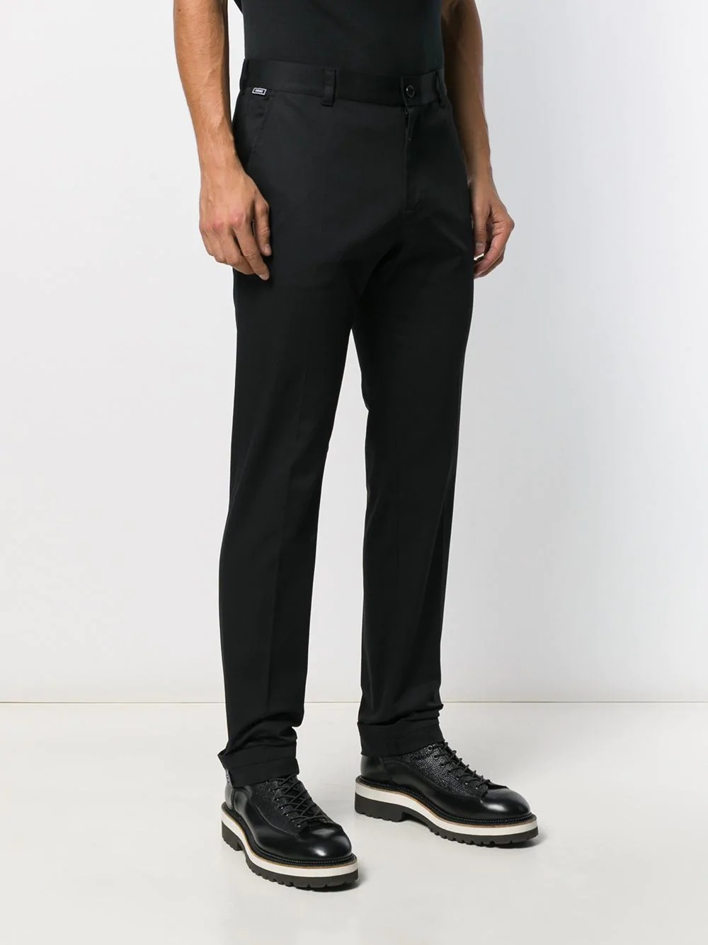 logo tab tailored trousers - 3