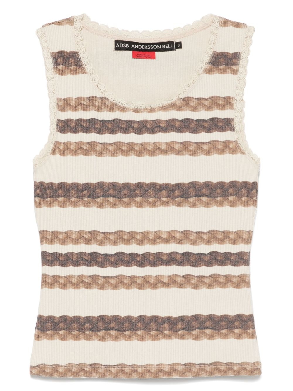 hair braid-stripe tank top - 1