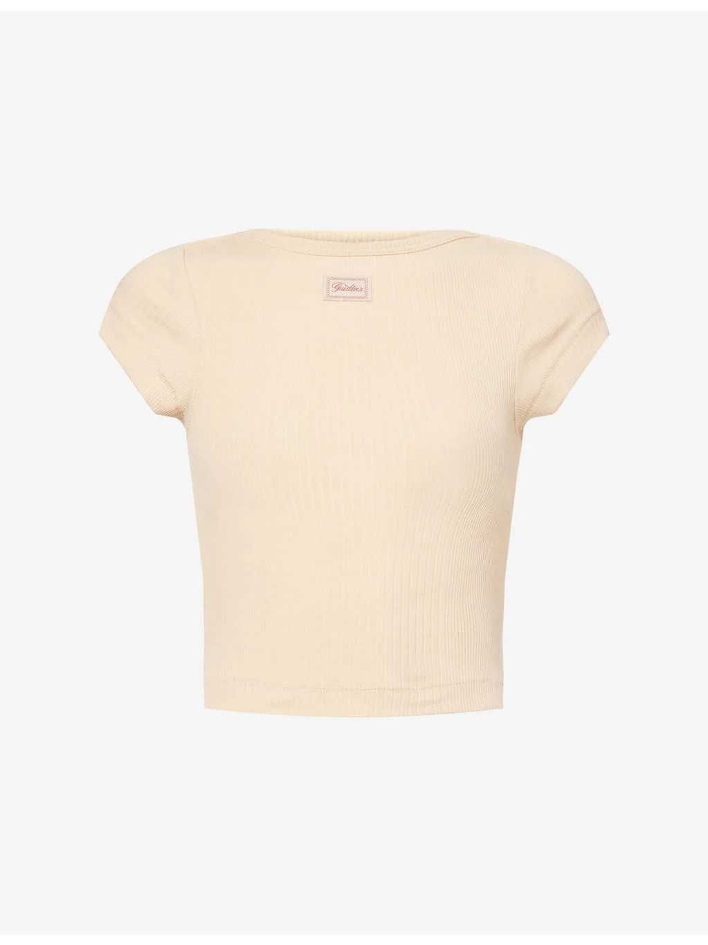 Ribbed Short-Sleeves Cotton-Knit T-Shirt - 1