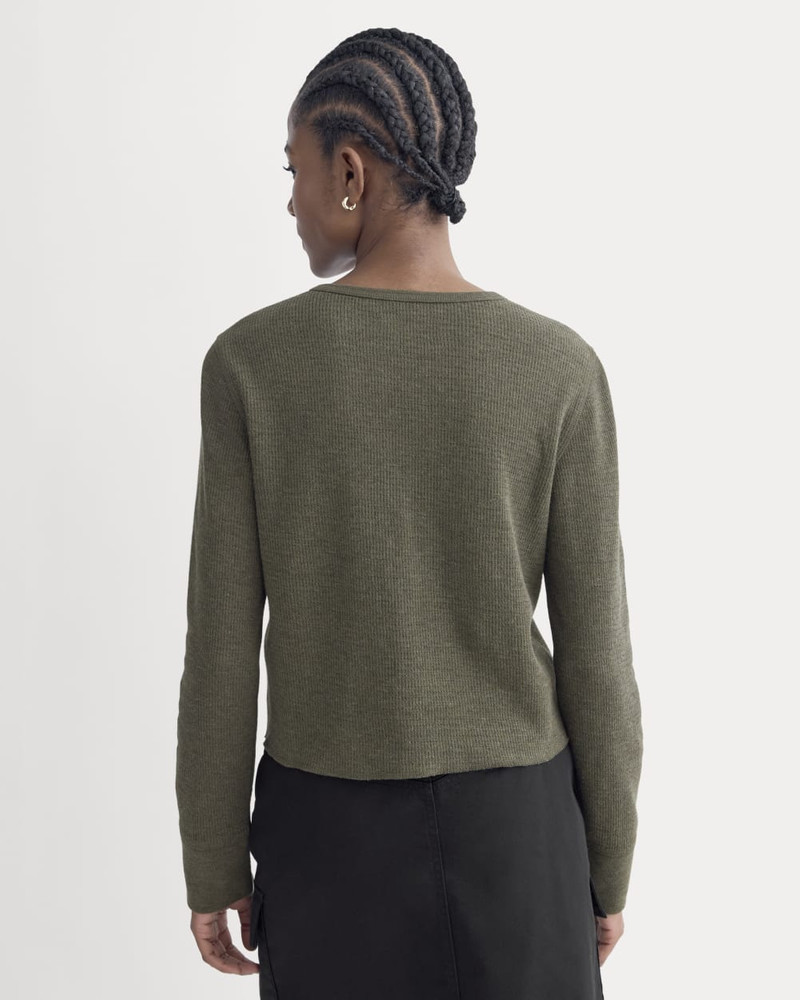 BOXY HENLEY IN COZY WAFFLE 5