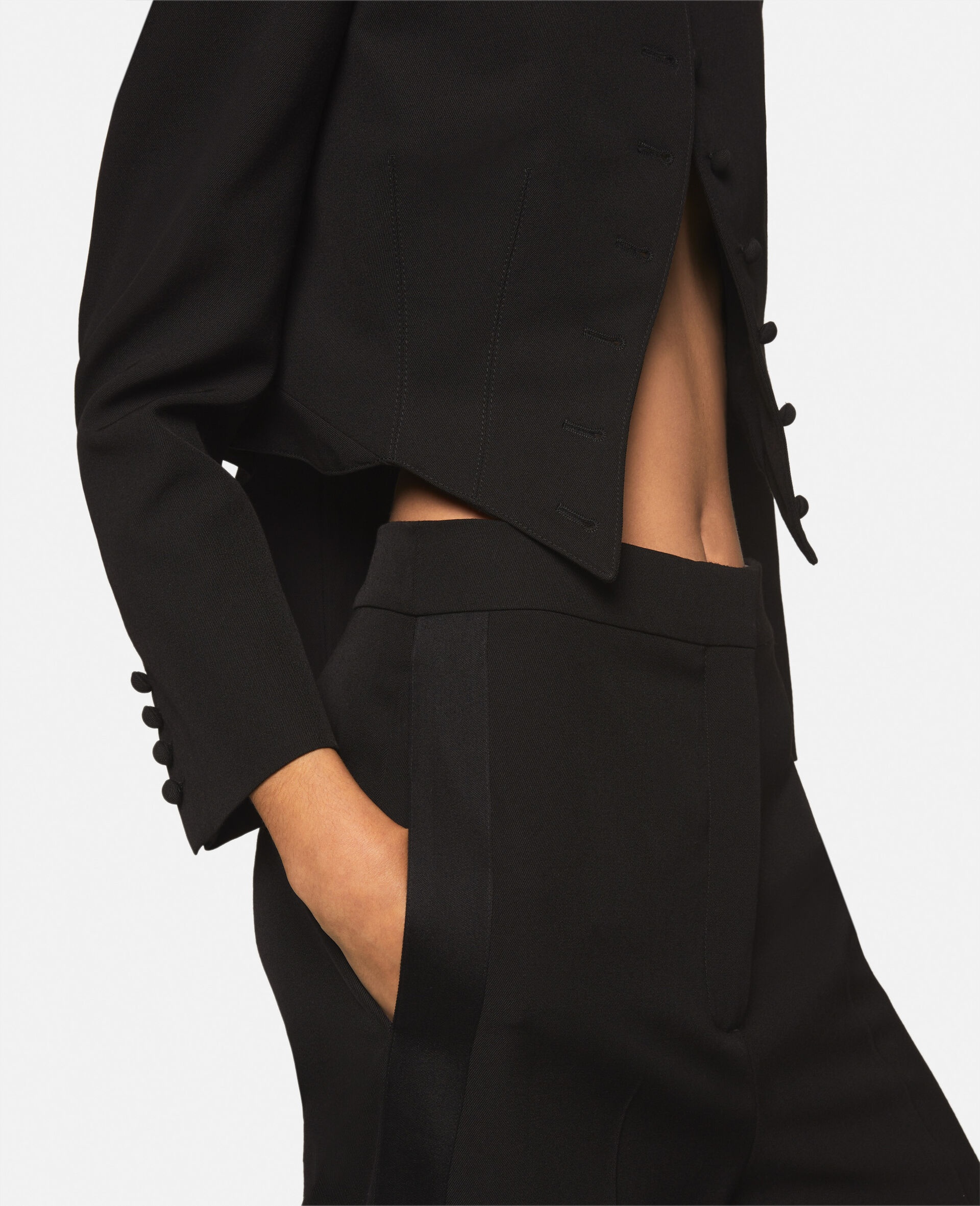 Pleated High-Rise Wide-Leg Wool Trousers - 4