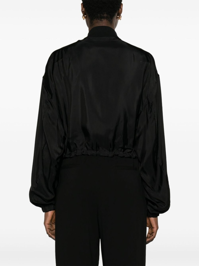 zipped satin bomber jacket 4