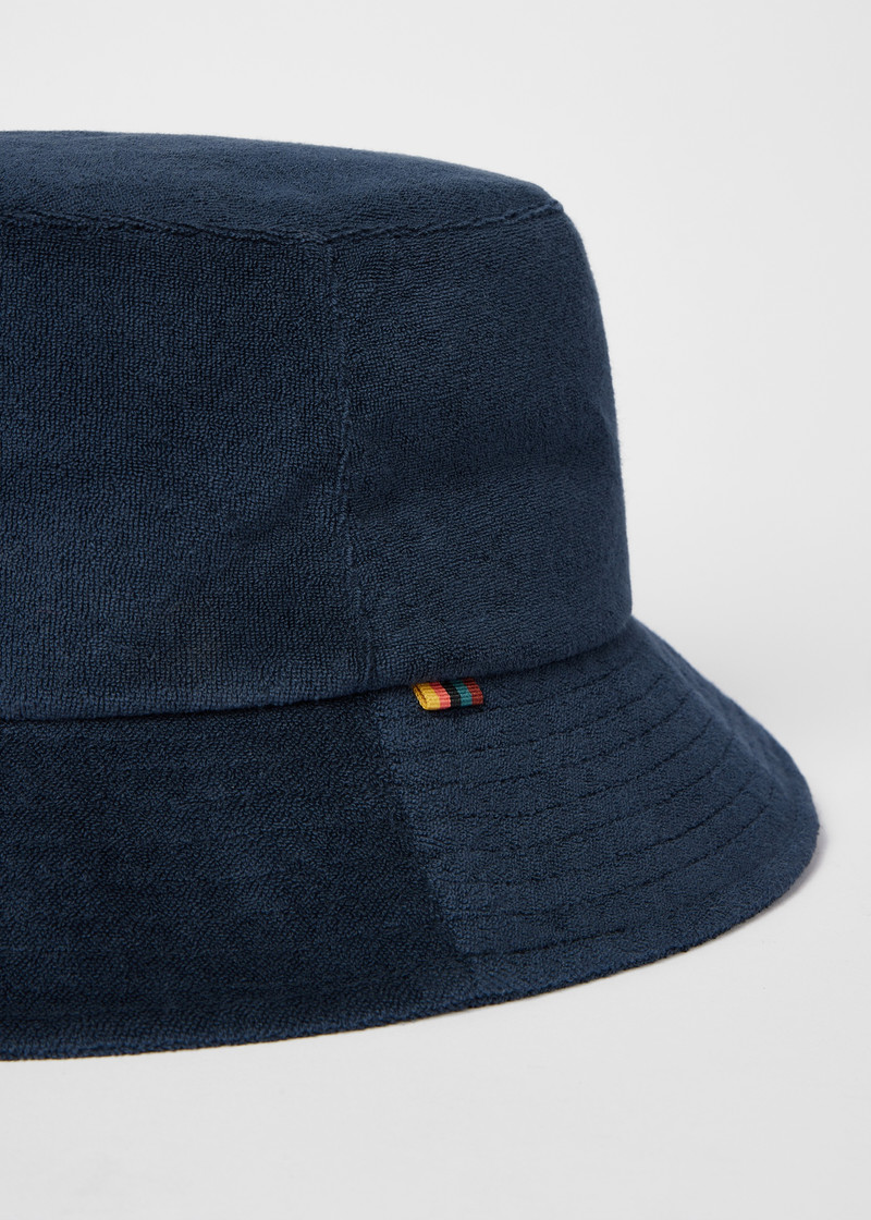 Paul Smith Navy Cotton-Blend Towelling Bucket Hat outlook