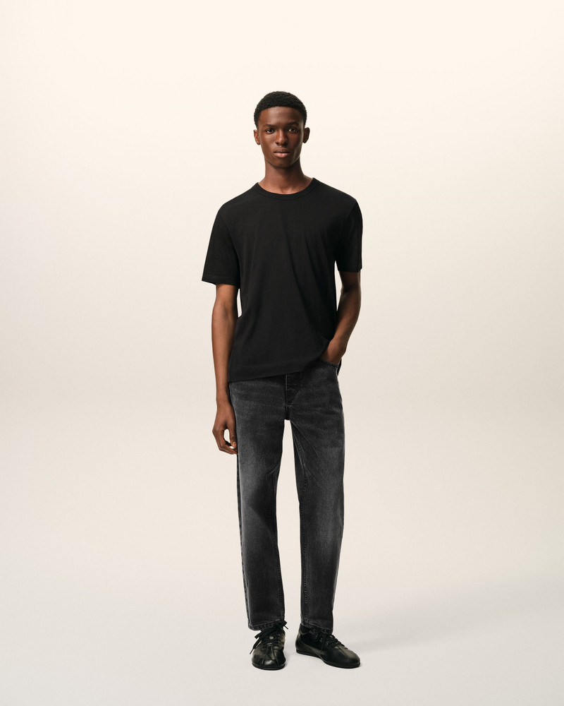 AMI Paris BLACK COTTON TAPERED FIT JEANS outlook