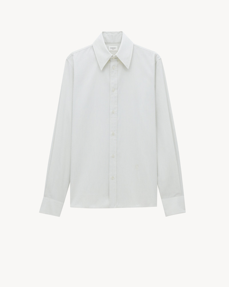 CASSANDRE SHIRT IN HAIRLINE-STRIPE COTTON POPLIN 1
